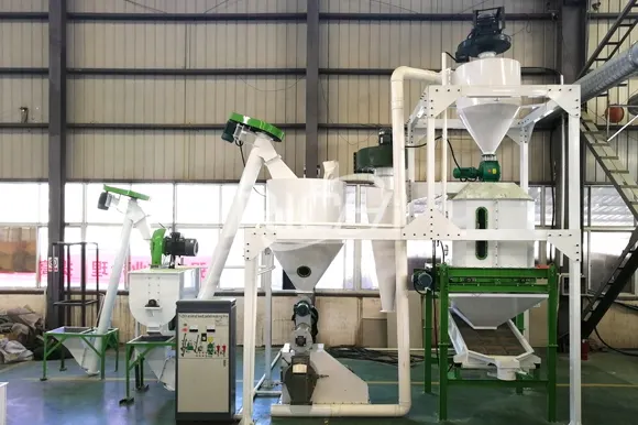 Complete small poultry feed plant, 1-2TPH chicken feed production line supplied to Papua New Guinea customer